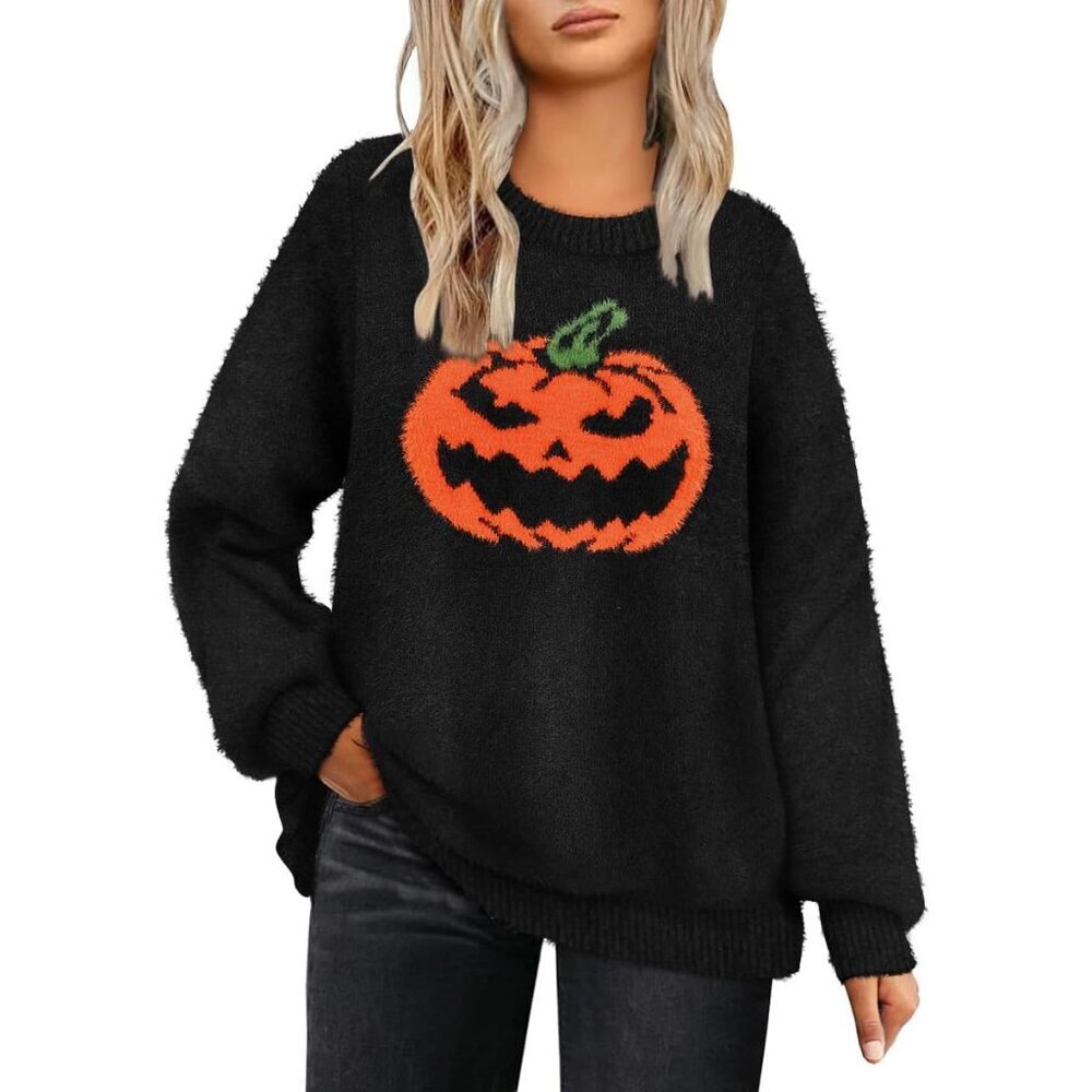 Plus Size Sweater Women Knit Crewneck Long Sleeve Casual Oversized Top